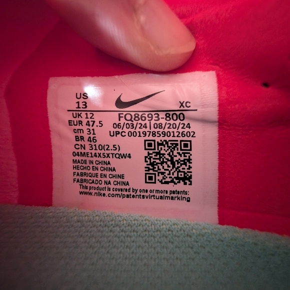 Nike Mercurial Vapor 16 Elite AG-Pro Pink Ember Soccer Cleats Mens 13 FA8693-800 main image 8